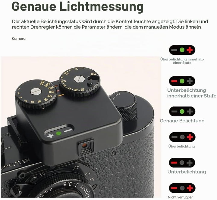 TTArtisan Upgrade Light Meter II Generation Zwei Scheiben Belichtungsmesser für die Fotografie mit C
