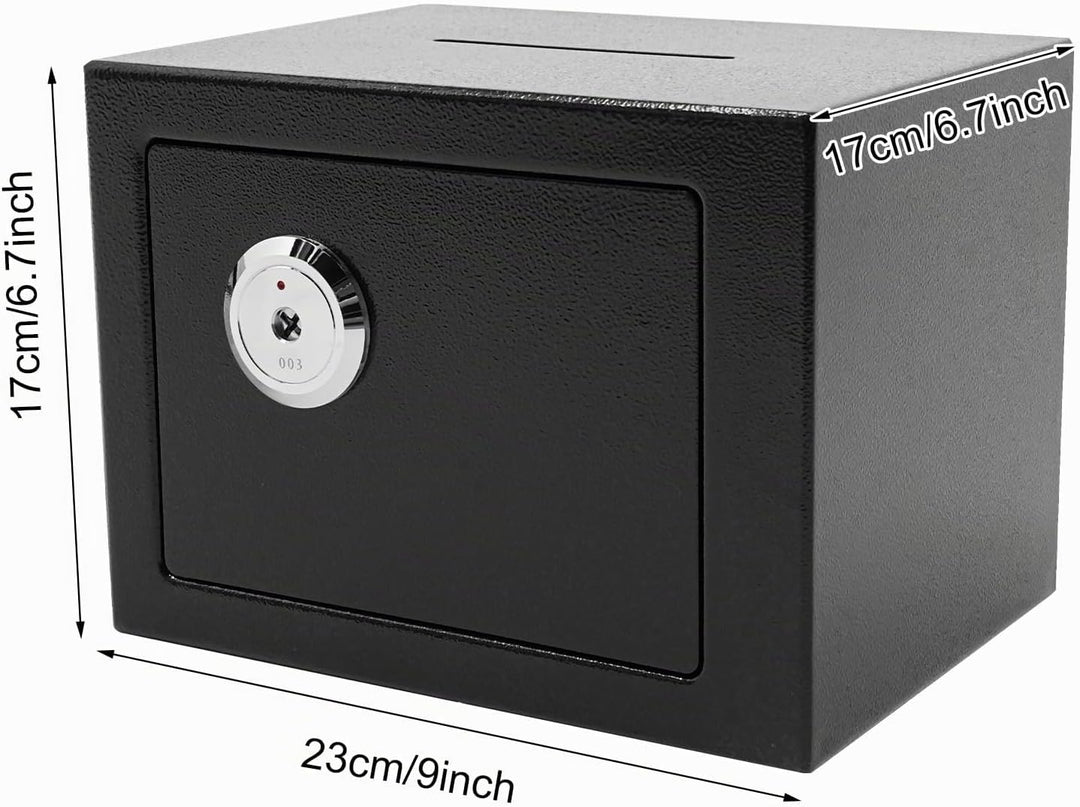 Schlüsseltresor Geldkassette Abschliessbar mit Einwurfschlitz, Tresor für Zuhause 4.6L Schranktresor