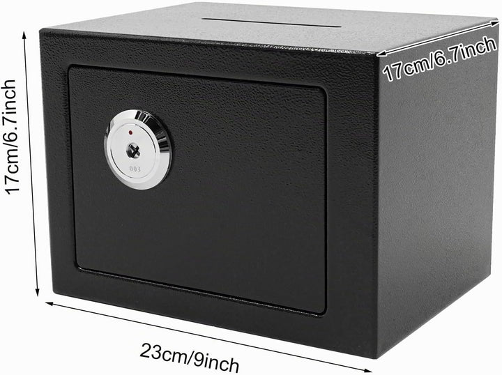 Schlüsseltresor Geldkassette Abschliessbar mit Einwurfschlitz, Tresor für Zuhause 4.6L Schranktresor
