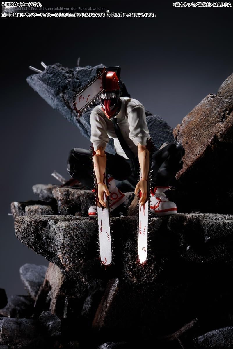 BANDAI TAMASHII NATIONS Chainsaw Man - Chainsaw Man - Figurine S.H. Figuarts 15cm Kettensäge Mann, K