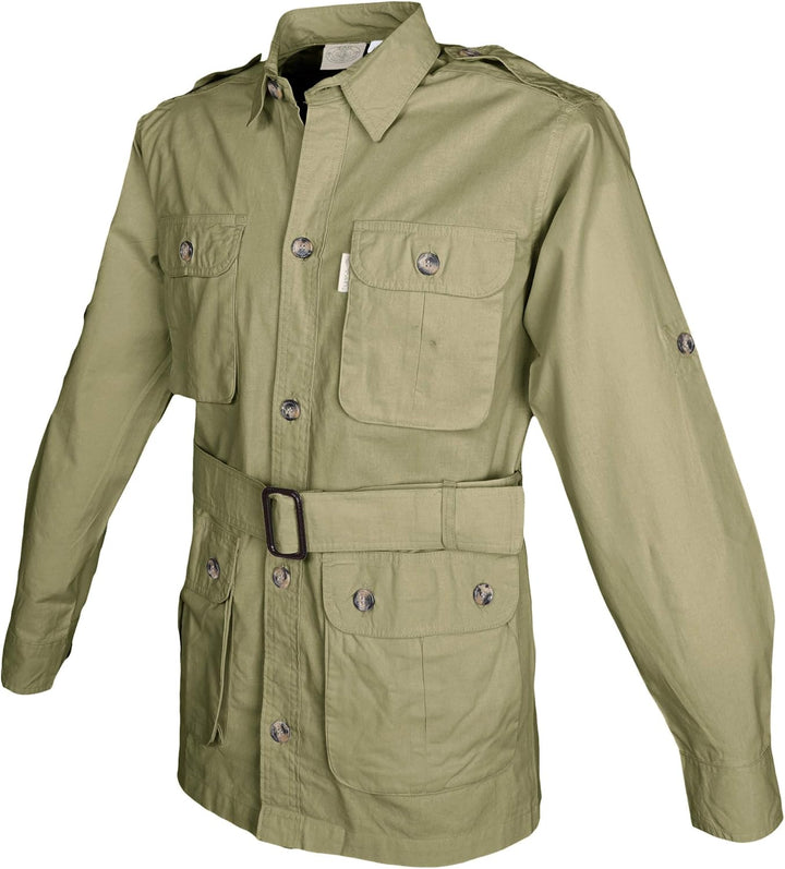 Tag Safari Jacke für Herren, leicht, mehrere Taschen, perfekt für Entdecker, Fotografen und Journali