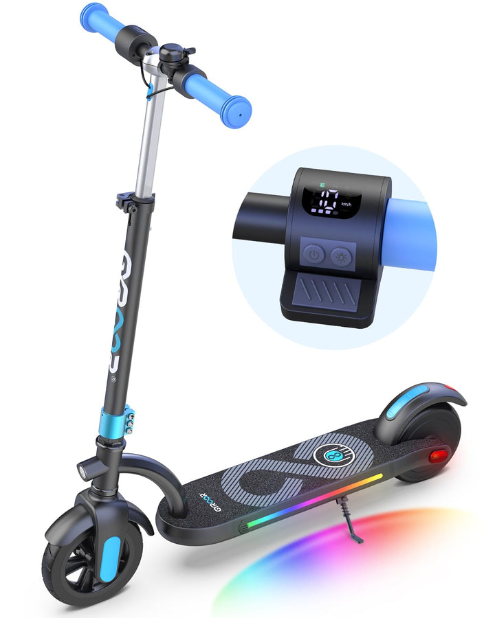 Gyroor E-Scooter Kinder (8-12-16 Jahre), Doppelbremse Elektroroller für Kinder 16Km/h, LED-Anzeige,1
