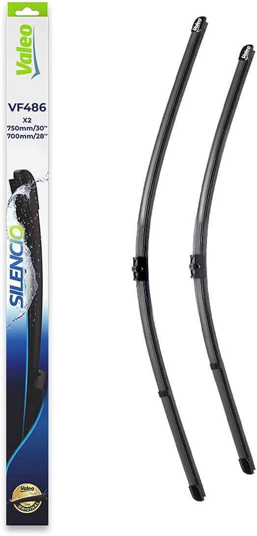 Valeo Silencio VF486 Wischerblatt 574686 Vorderansicht: 750mm / 700mm Menge Set 2 Einheiten (für Fah