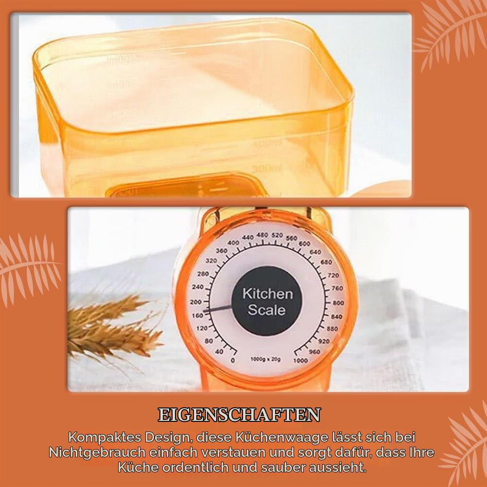 HEMOTON Küchenwaage Mechanical Kitchen Scale Kochen Kochwaage Gramm Waage Lebensmittelwaage Aus Kuns