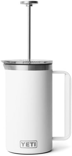YETI Rambler Stempelkanne Mit DuraSip Keramikbeschichtung, White, 34 oz (1 L), White