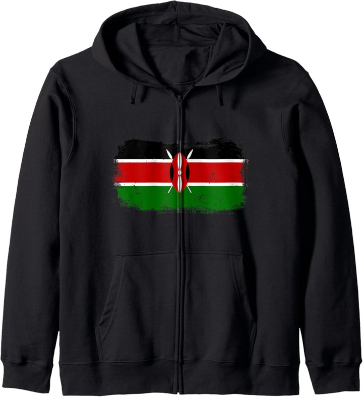 Kenia Kenianische Nationalflagge Kapuzenjacke