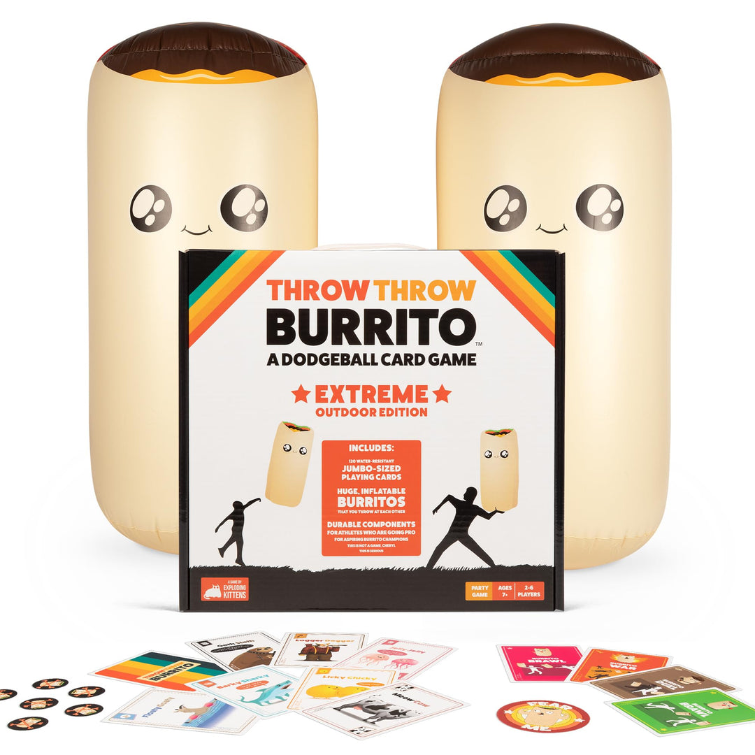 Asmodee | Throw Throw Burrito Extreme Outdoor-Edition | Partyspiel | Kartenspiel | 2-6 Spieler | Ab