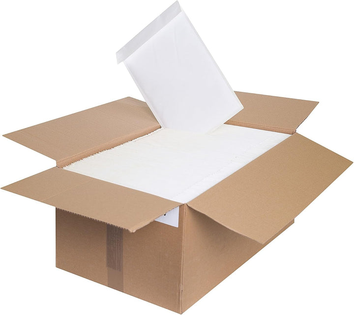 100 Luftpolsterversandtaschen G 7/G17, 250x350 mm, Gepolstert, Selbstklebend, Umschlag, Weiss, Versa