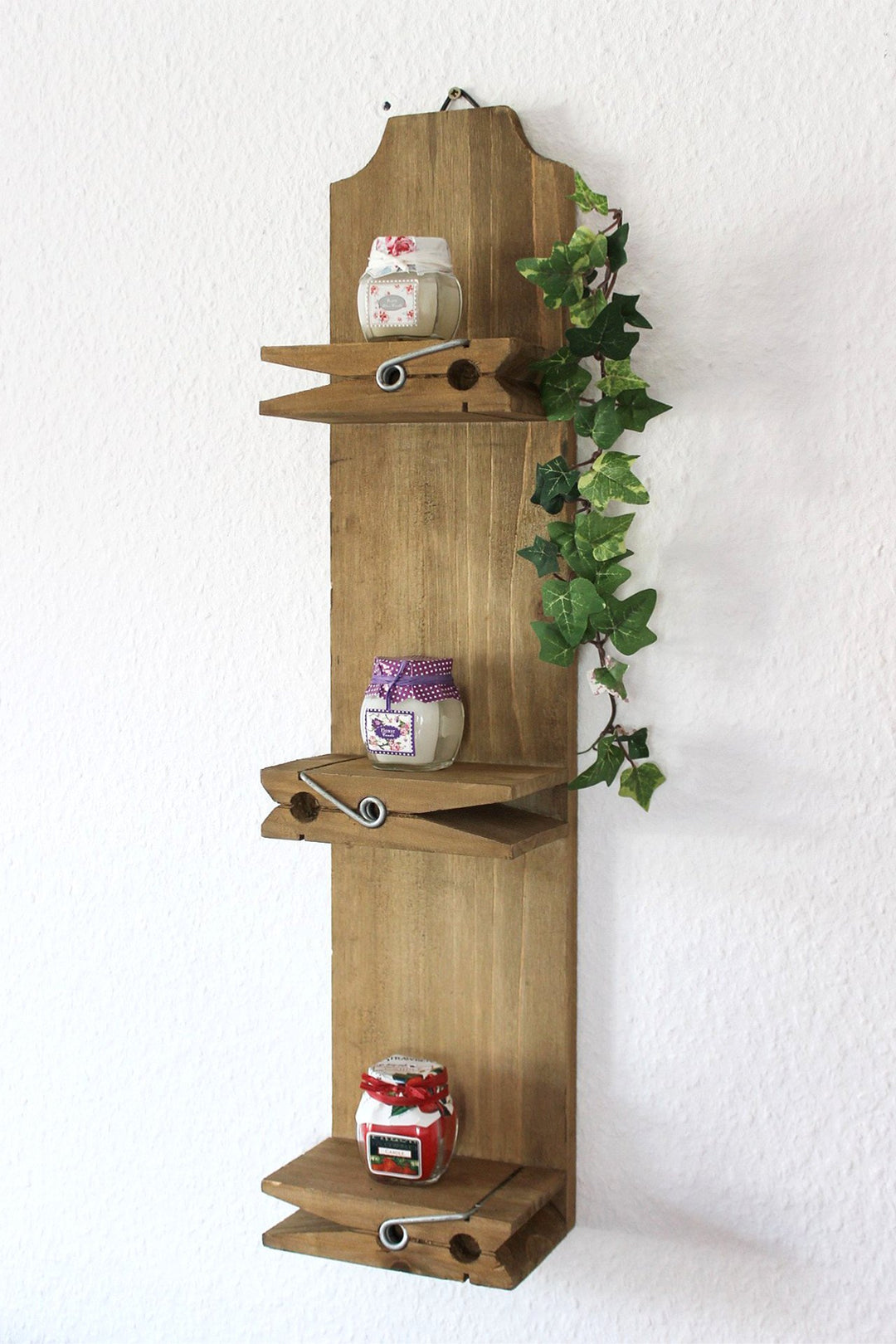 DanDiBo Wandregal 14B461 Setzkasten Wäscheklammer 64 cm Wandkonsole Küchenregal Konsole