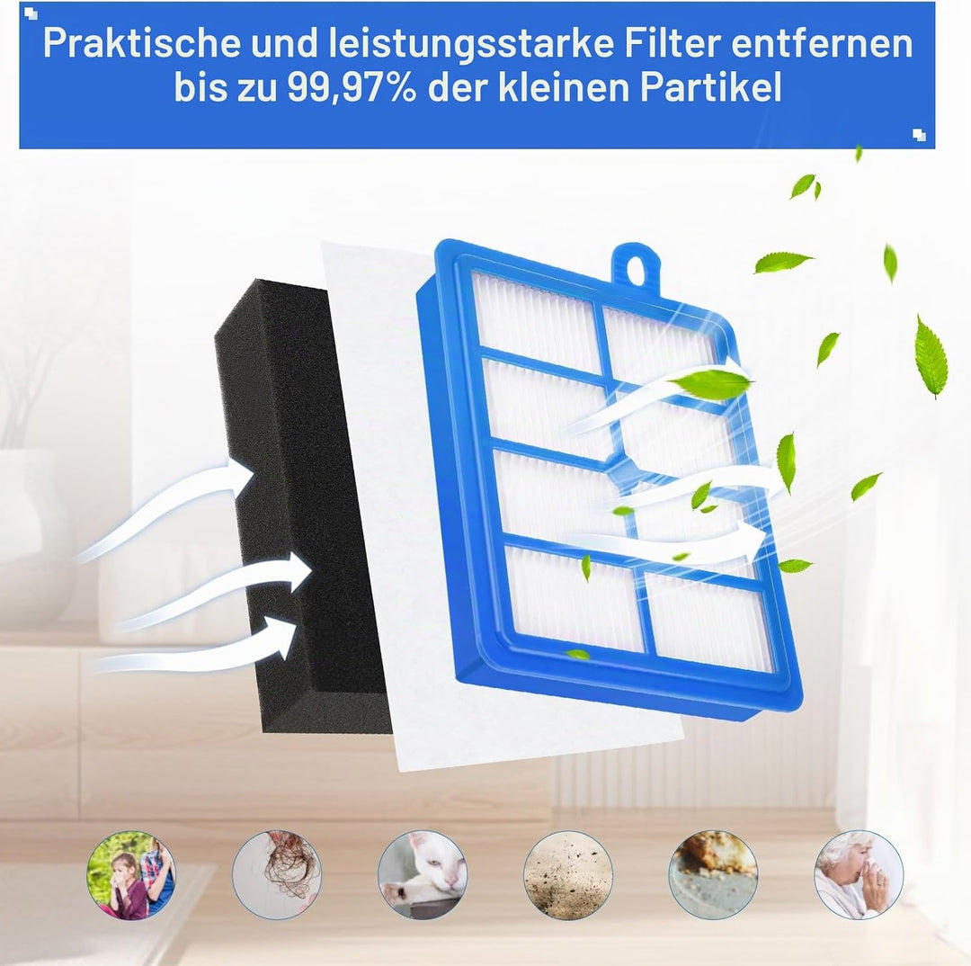 Ersatzfilter für AEG AUSK11 Performance Kit LX7 LX8 Allergy Plus EF129 für AEG Electrolux Tornado Vo