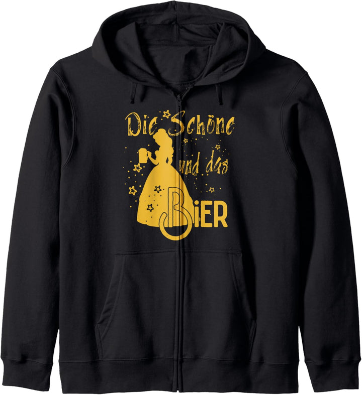 Die Schöne und das Bier Design für lustige feiernde Frauen Kapuzenjacke