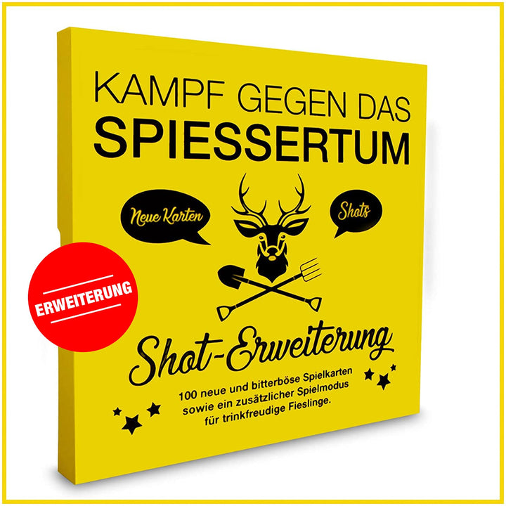 KAMPFHUMMEL Kampf gegen das Spiessertum - Shot Erweiterung mit 100 neuen Spielkarten. Die 1. Erweite