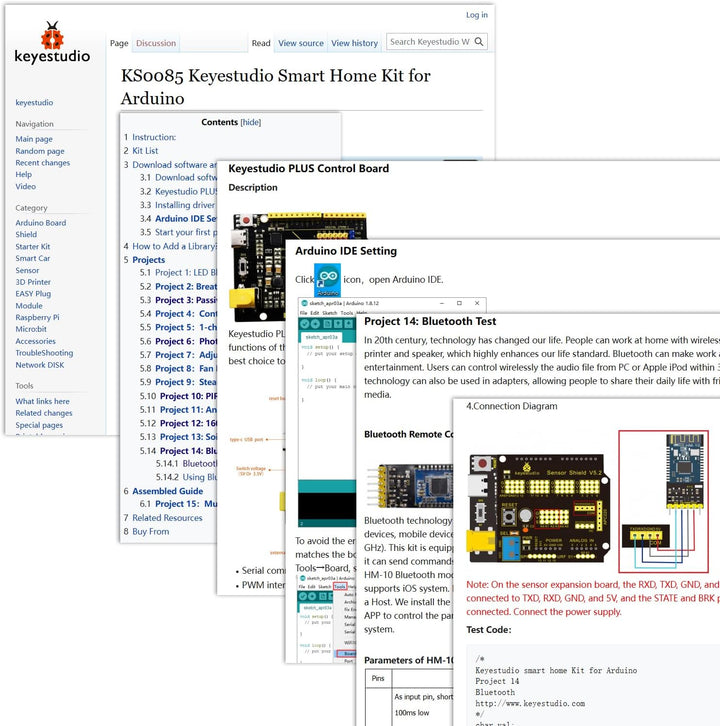 KEYESTUDIO Smart Home Kit Ultimate Starter Kit, Kompatibel mit Arduino IoT Vollständigster Elektroni