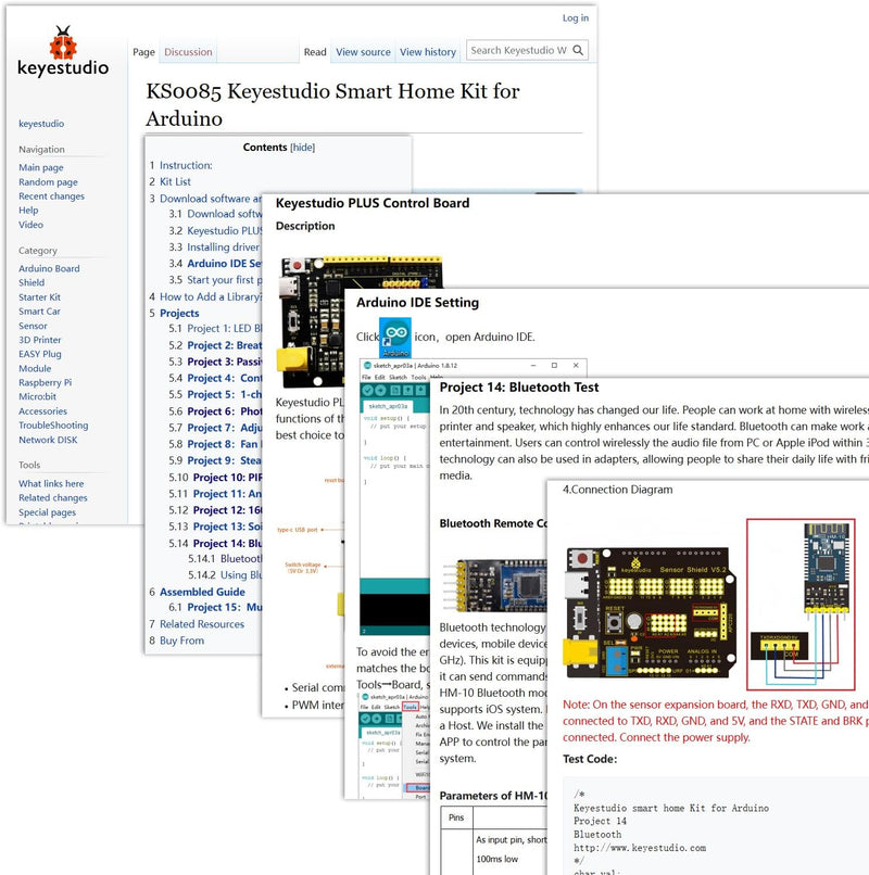 KEYESTUDIO Smart Home Kit Ultimate Starter Kit, Kompatibel mit Arduino IoT Vollständigster Elektroni