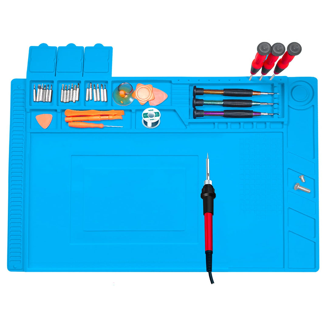 Magnetische Lötmatte, 500℃ Hitzebeständig Reparaturmatte, 45 x 30 cm Lötmatte Antistatische Reparatu