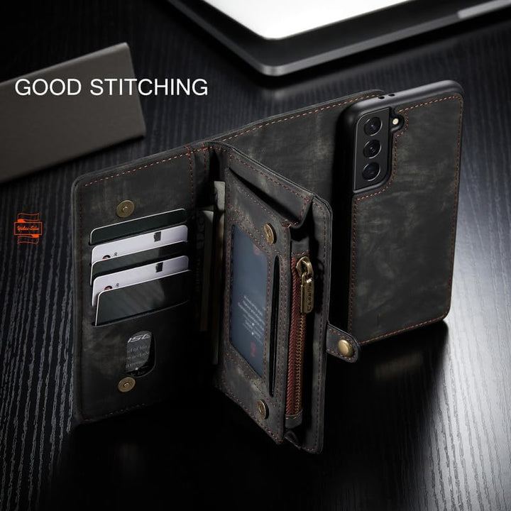Yidai-Silu iPhone 14 Pro Max Handy Hülle 【Abnehmbar, Mutil-Funktion】 Wallet Case Magnet Tasche PU Le