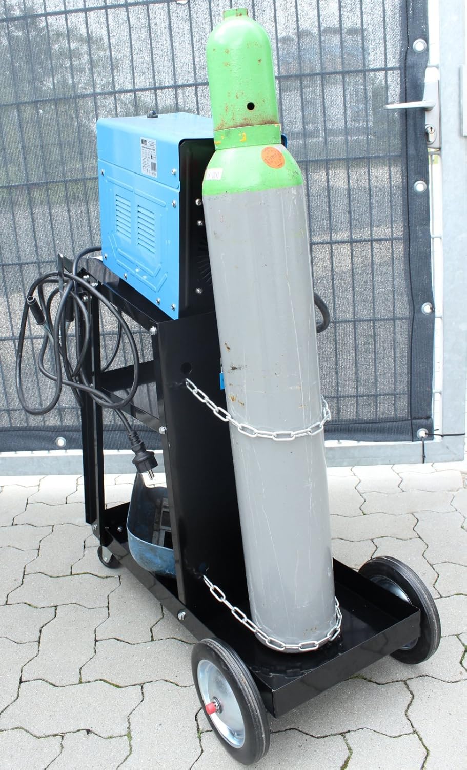 TRUTZHOLM mobiler Schweisswagen 80 kg mit 3 Ablagefächern Werkstattwagen Schweissgerätewagen Flasche