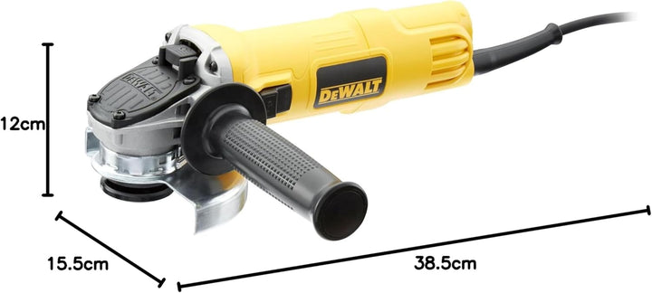 DeWalt Winkelschleifer (800 W, 115 mm Scheiben-ø, Leerlaufdrehzahl 11.800 min-1, Sanftanlauf, für al