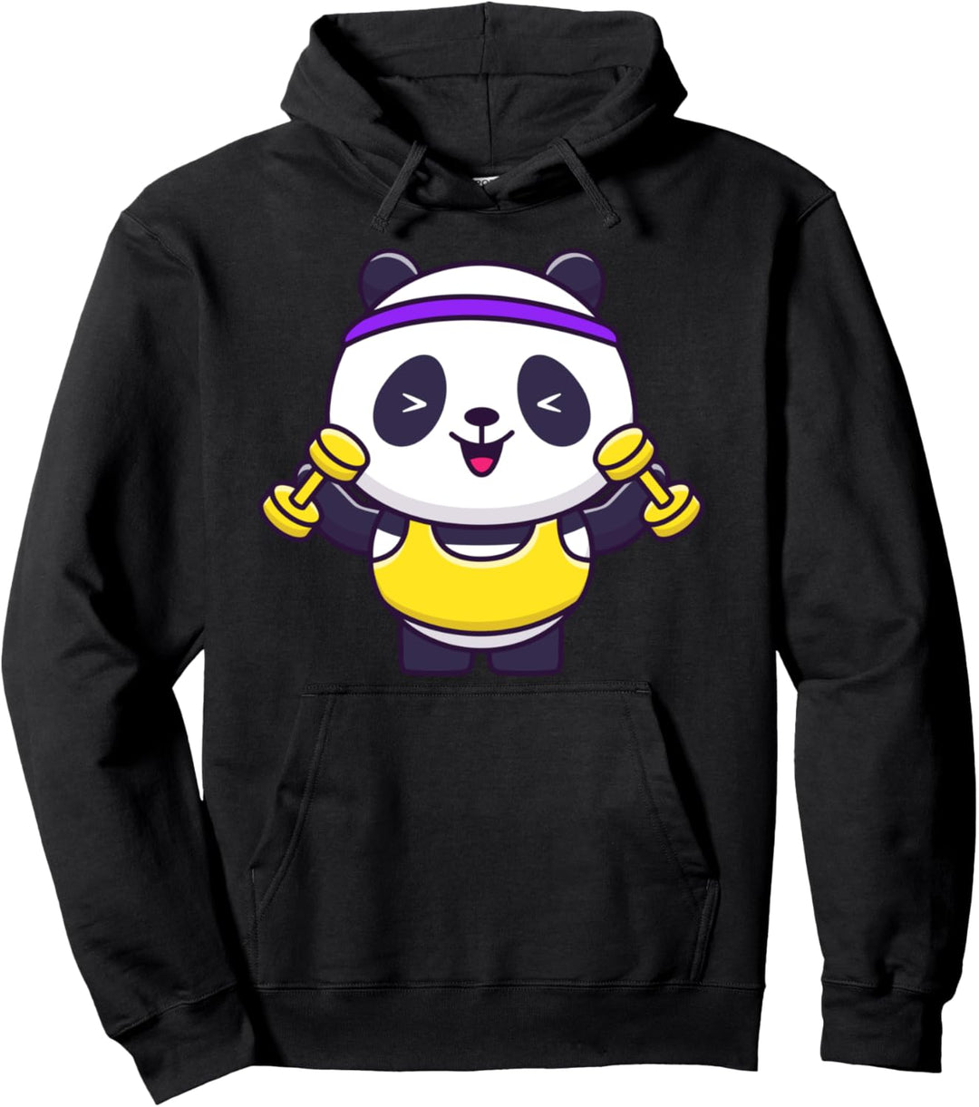 Panda Gym Workout Kawaii Pullover Hoodie