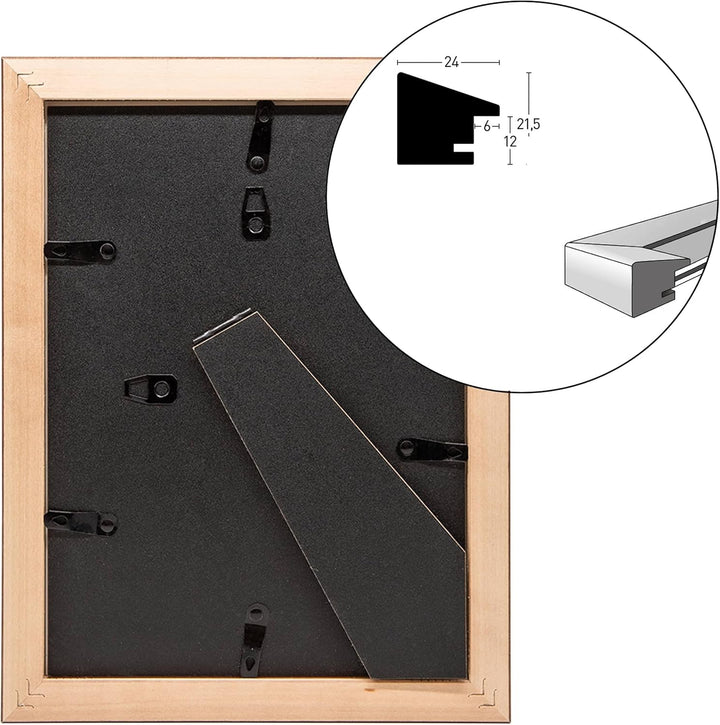 nielsen Bilderrahmen, 18 x 24 cm, Holz, Weiss, Fotorahmen zum Auftstellen und Aufhängen im Hoch- & Q