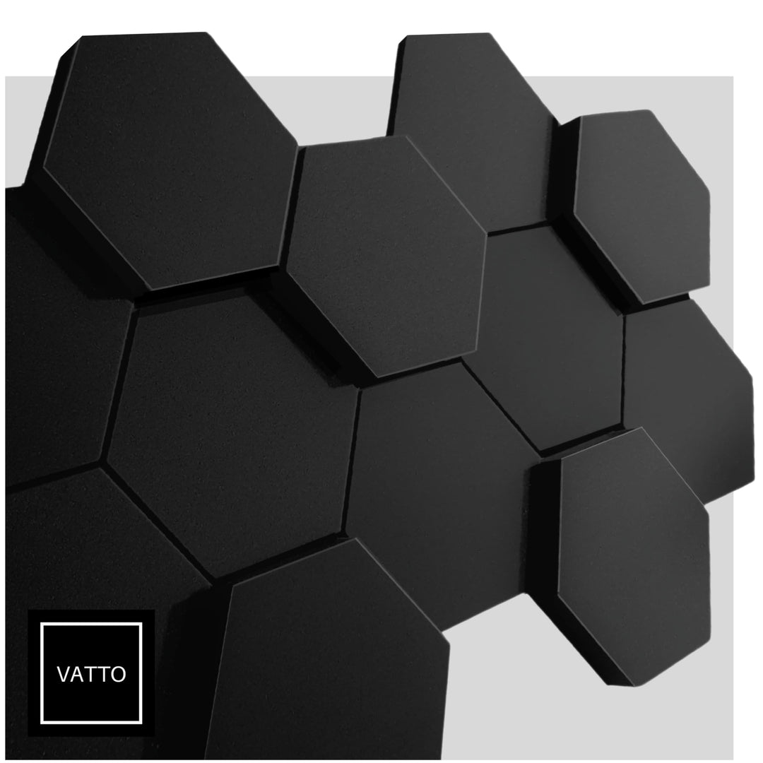 VATTO® Schallabsorber WAND Akustikpaneele - 12x Ø32cm selbstklebende Sound Absorber - Akustikplatten
