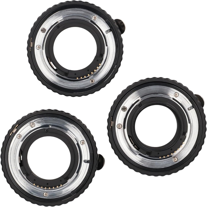 Khalia-Foto AF Autofokus Zwischenringe für Nikon SLR Kameras, Automatik-Zwischenringe (Metall), 1080