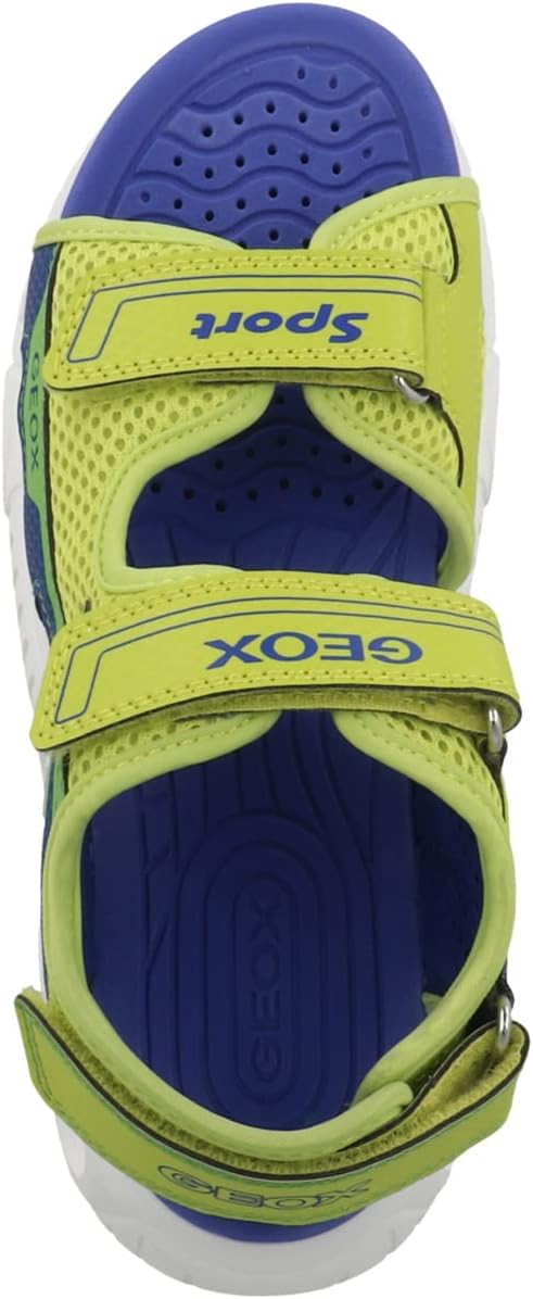 Geox Jungen J Wroom Boy Sandal 29 EU Lime Royal, 29 EU Lime Royal