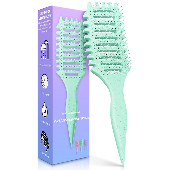 Lockenbürste - Curl Brush & Curly Hair Brush -Haarbürste locken kamm Belüftetes Design, Sanft entwir