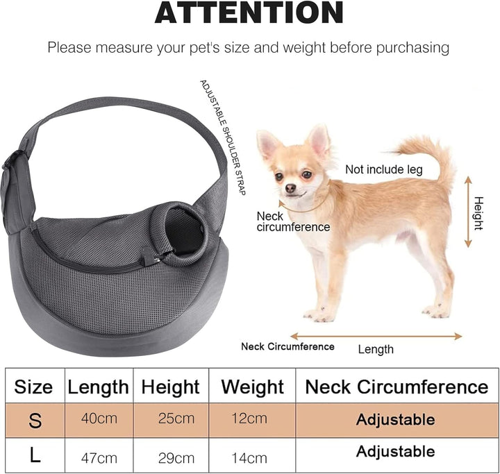 PETCUTE Hundetragetasche,Tragbar Verstellbare Tragetasche Hund, Atmungsaktives Mesh Hundetasche mit