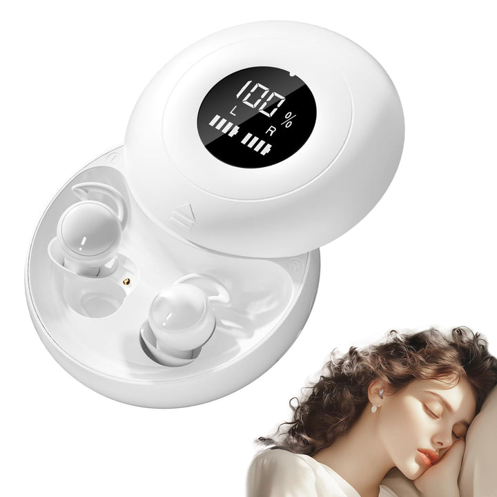 sunvito Schlafkopfhörer, Mini Kopfhörer zum Schlafen Kabellose Bluetooth 6.0 (White-1), white-1