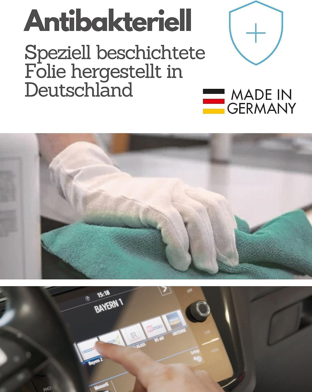 DISSKIN® Displayschutzfolie für Volkswagen Discover Media &amp; Pro Display - selbstheilend durch Wärme,