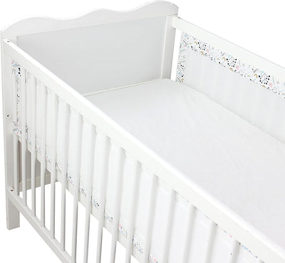 TupTam Gitterstäbe Schutz Netz Babybett Nestchen 3D Mesh 2 Pack, Farbe: Vogelbeere, Grösse: ca. 128