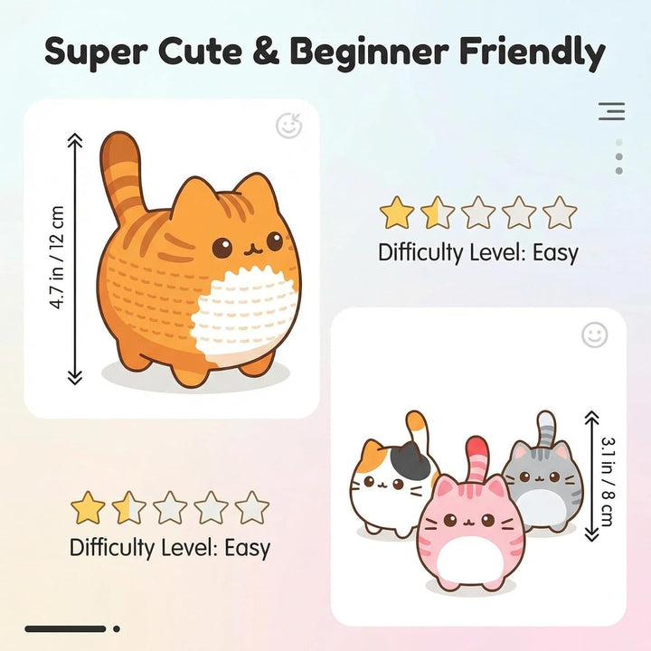 Mtbricey Häkelbox Komplettes Häkelset für Anfänger Niedliche Tier Einsteiger Set Amigurumi Häkel Sta
