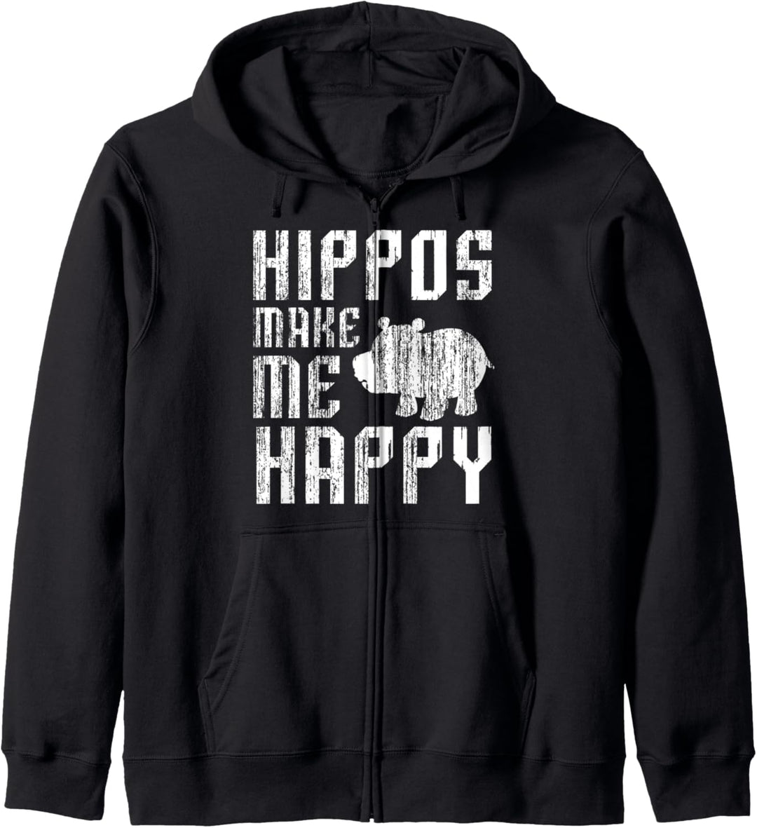 Lustige Nilpferde Nilpferde machen mir glückliche Tierfreund Kapuzenjacke