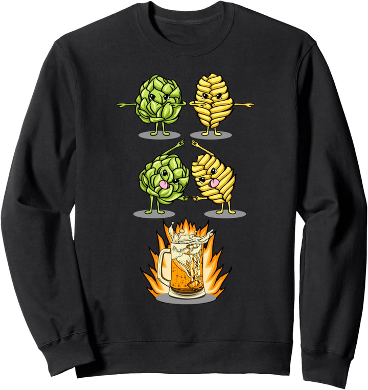 Beer Fusion Gerste Malt und Hopfen Lustiges Bier Trinken Sweatshirt