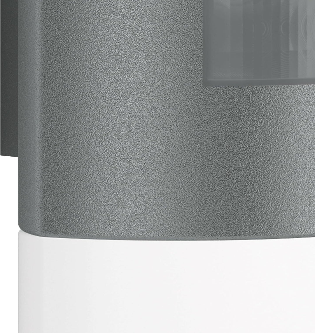 Steinel LED Aussenleuchte L 910 S anthrazit, Wandleuchte mit 180° Infrarot Bewegungsmelder, 12m Reic