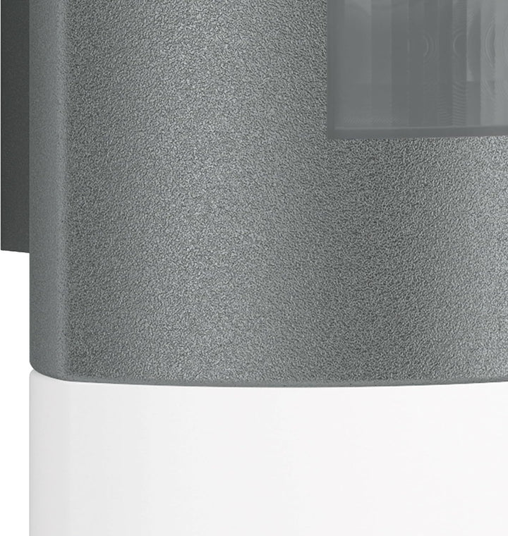 Steinel LED Aussenleuchte L 910 S anthrazit, Wandleuchte mit 180° Infrarot Bewegungsmelder, 12m Reic