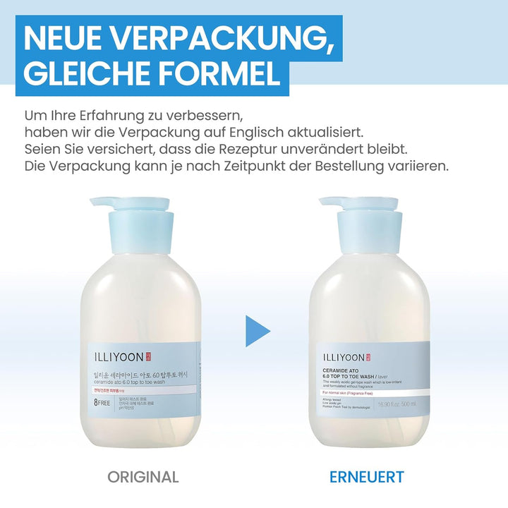 ILLIYOON Ceramide Ato 6.0 Top To Toe Wash 500ml