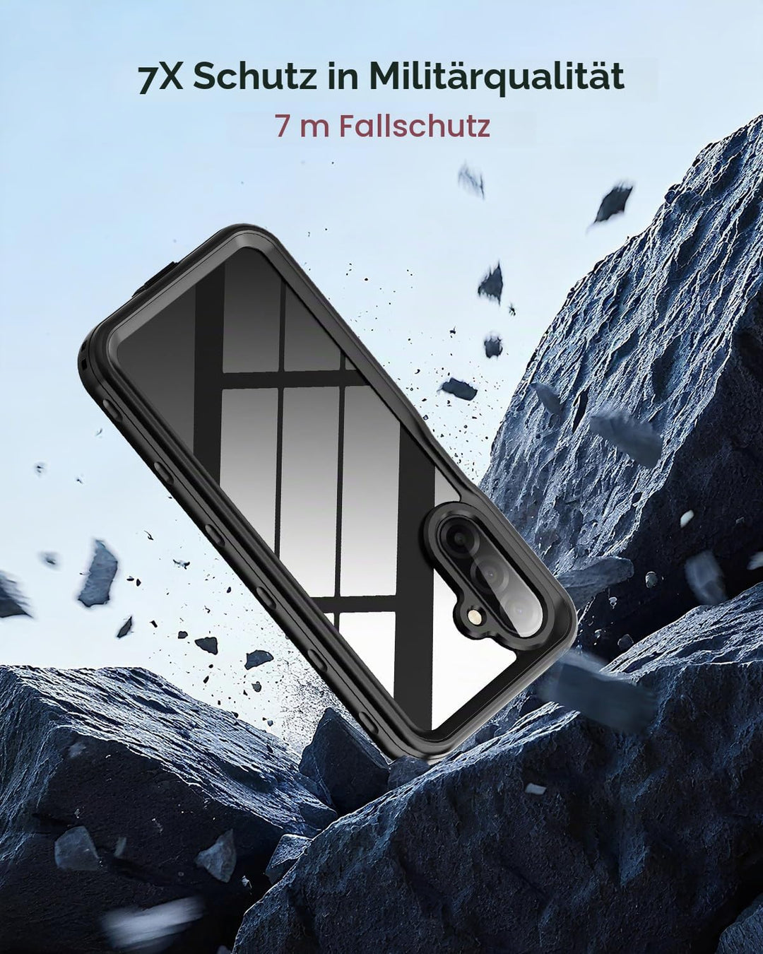 Miimall Wasserdicht Handyhülle Kompatibel mit Samsung Galaxy A17 Hülle 360, [Eingebaute Displayschut