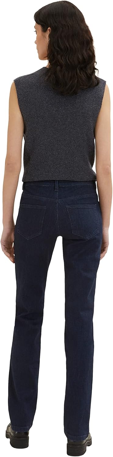 TOM TAILOR Damen Alexa Straight Jeans 26W / 32L 10115 - Clean Rinsed Blue Denim, 26W / 32L 10115 - C