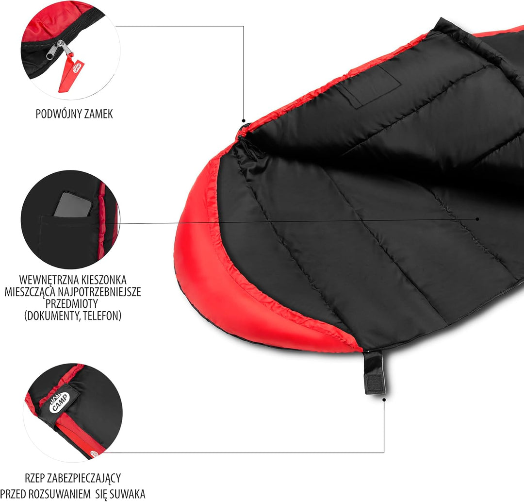 NILS Camp NC2012 Sleeping Bag Black and red