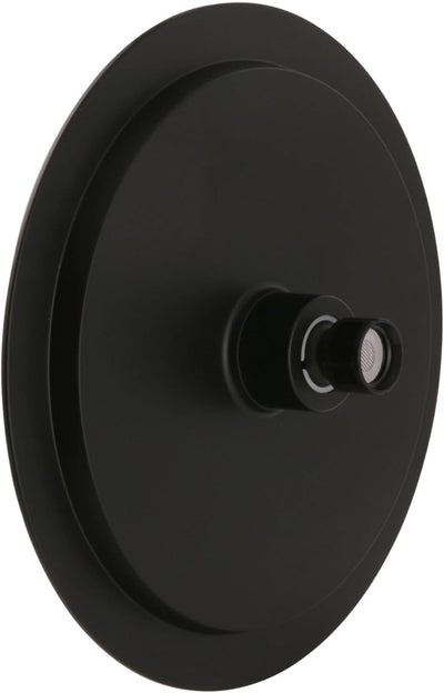 'aquaSu® Kopfbrause Bacila mit 1 Strahlart | schwarz | rund | 24 cm Durchmesser | mit Kugelgelenk |