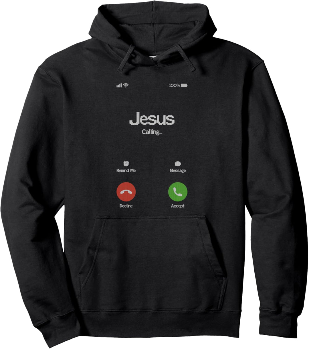 Jesus Is Calling Christ Christentum Telefonanruf Kirche Pullover Hoodie