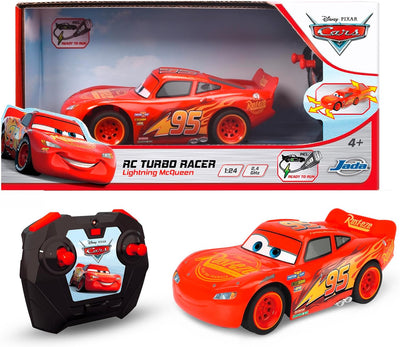 Jada Toys RC Cars 3 Lightning McQueen Turbo Racer, ferngesteuertes Auto mit 2-Kanal Fernbedienung, S