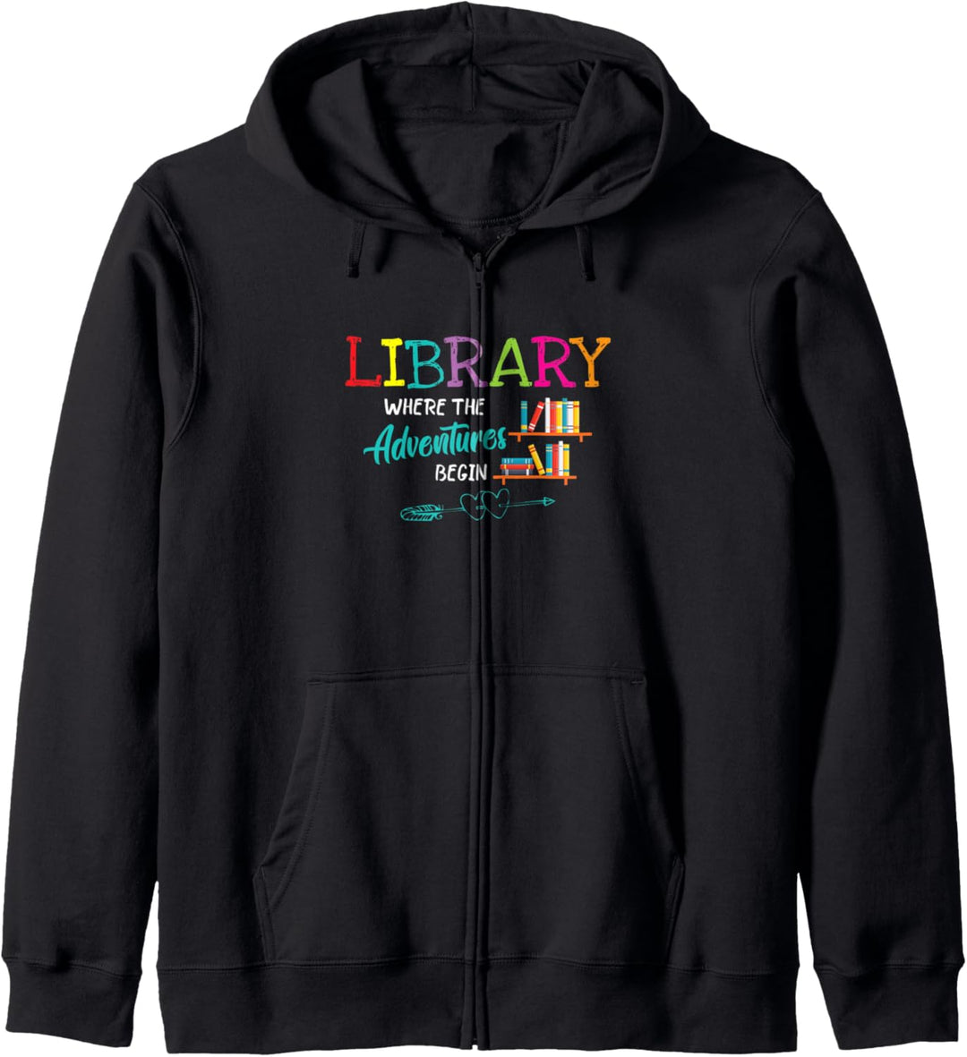 Librarian Library Books Where Adventures Begin Reading Book Kapuzenjacke