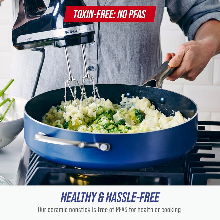 Blue Diamond 5QT Sautepan blau, 5QT Sautepan