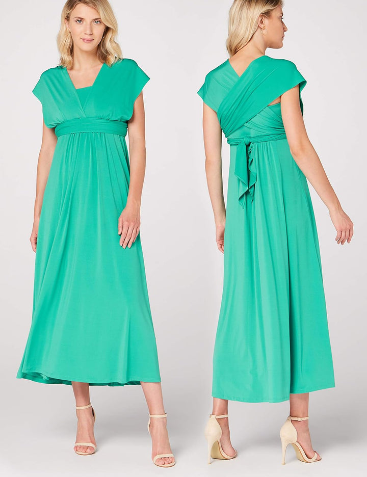 Truth &amp; Fable Damen Maxi A-Linien-Kleid 42 Grün (Alambragrün)., 42 Grün (Alambragrün).