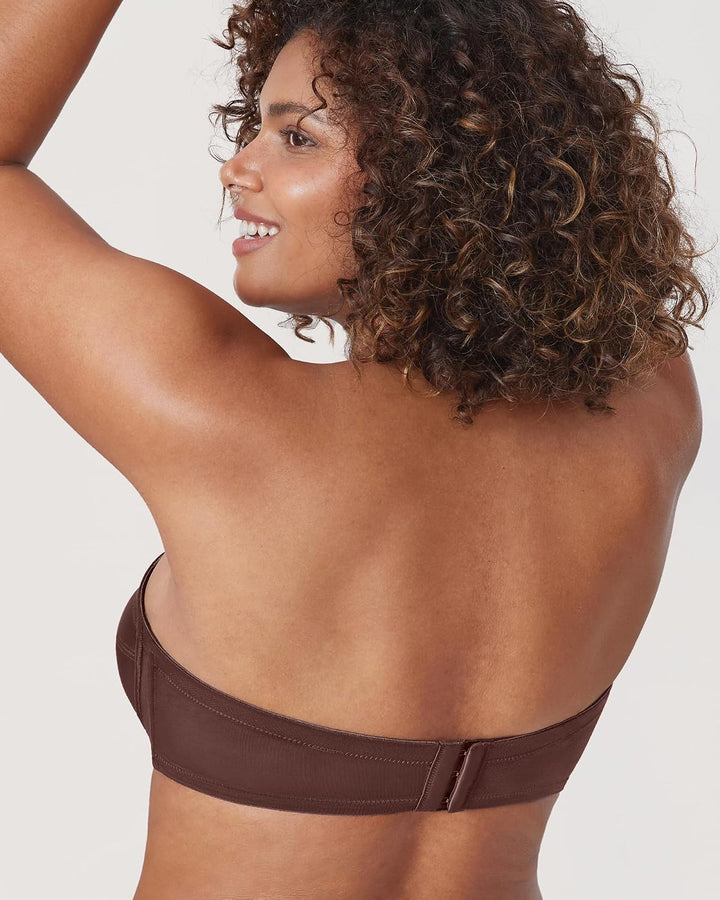 DELIMIRA Damen Trägerloser BH mit Bügel | Grosse Grössen, Bandeau Dirndl BHs, ohne Polster, mit Abne