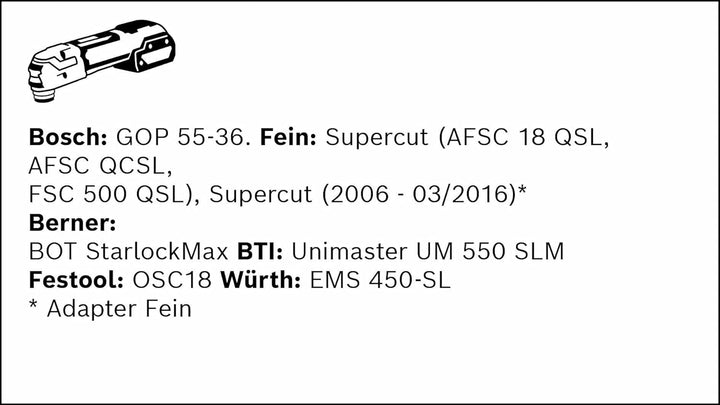 Bosch Accessories Bosch Professional Segmentsägeblatt (weiche Wandfliesen, Fugen und Epoxy/GFK, für