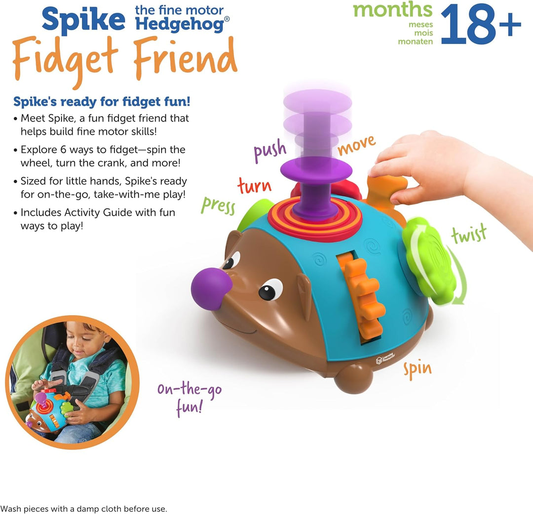 Learning Resources Spike der Igel, ab 1 Jahr, Feinmotorik-Spielzeug, Montessori Sensorik, 6-in-1 Fid